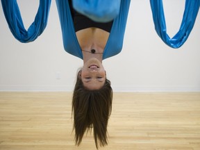 Gravity Yoga instructor and co-owner Prestonne Domareski in her Coquitlam studio.