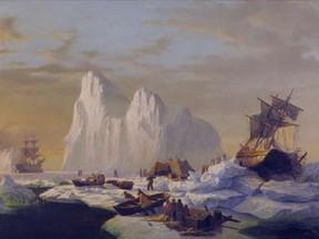 Caught in the Ice Floes by William Bradford.