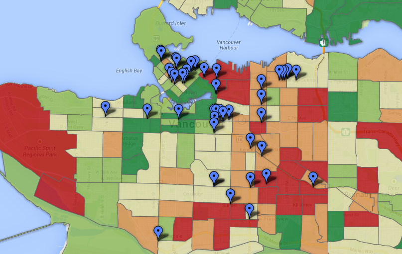 Interactive maps show payday loan locations in Vancouver and Surrey