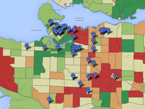 Map of Vancouver payday loan locations