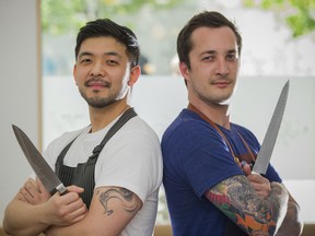 Makoto Ono, left from Vancouver and Chef Grant Van Gameren, right from Toronto