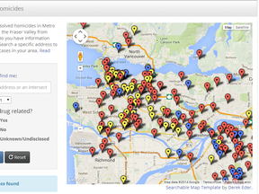 Unsolved Homicide Map screengrab