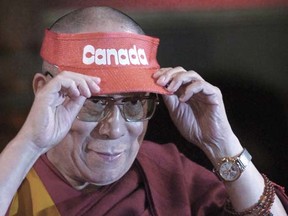 Is the Dalai Lama gearing up for his sixth visit to Vancouver? He was given this 'Canada' hat during his 2009 visit to the city.