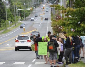 Students at Lord Tweedsmuir Secondary school in Surrey joined students from across the province last Wednesday to stage a protest against the ongoing labour dispute between the BC government and the BC Teachers' Federation.
Photograph by: Jason Payne, PNG