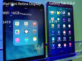 Samsung Galaxy Tab S 8.4 vs Apple iPad mini Retina Display