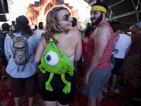 The spirit of Monsters Inc.'s Mike Wazowski is keeping an eye on fans with a more fashionable sense at Pemberton Music Festival on Thursday, July 17.