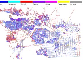 Metro Vancouver Street Map with Legend