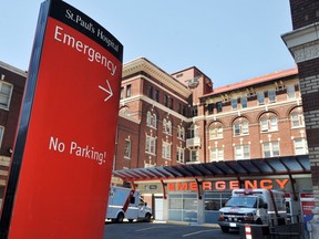 St. Paul's Hospital, one of several hospitals in British Columbia to drop restrictions on visiting hours.