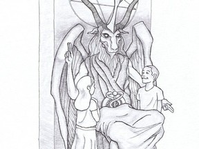 It's ironic. But public manifestations of Satanism, like those in Vancouver, are the kinds of thing Canadians are expected to tolerate in a country where Christian conservatives are fighting for "religious freedom." {This image is an artist's rendering of a  Satanic group's designs for a 7-foot-tall statue of Satan it wants to put at the Oklahoma state Capitol.}