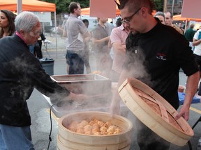 Dumpling chef cooking