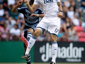 Omar Salgado in action against Sporting KC