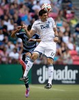 Omar Salgado in action against Sporting KC