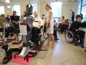 Sophie Rhys-Jones, Countess of Wessex, tours the Blusson Spinal Cord Centre in Vancouver, B.C. Sunday, Sept. 14, 2014. THE CANADIAN PRESS/Jonathan Hayward
