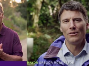Gregor Robertson, Vision Vancouver's mayoral candidate, and Kirk LaPointe, his Non-Partisan Association counterpart, are publishing new videos in advance of the Nov.15 civic election