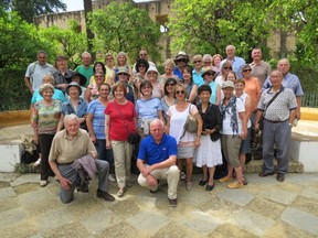 Garden group in alcazar garden in Seville
