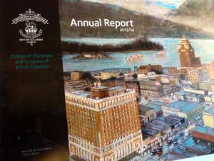 Annual report, College of Physicians and Surgeons of BC