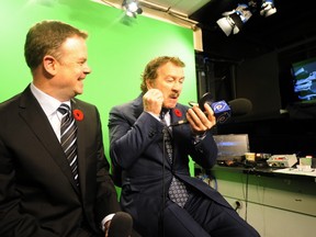 Canucks broadcasters John Shorthouse and John Garrett prepare for another season in the booth.