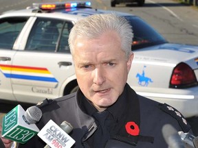 New West Insp. Phil Eastman talks to reporters after fatal Nov. 2012 shooting