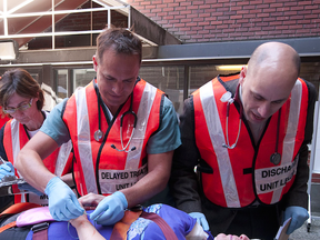 St. Paul's Hospital staff in disaster planning drill. Photo: Providence Health