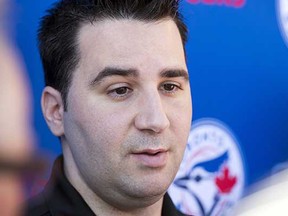 In his years as Toronto Blue Jays GM, Alex Anthopoulos has become a master of talking a lot during interviews but not saying anything. (Frank Gunn, Canadian Press files)