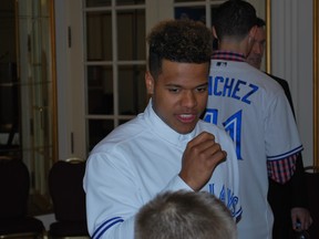 The Blue Jays young guns work the room