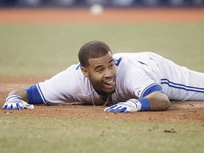 The prospective Blue Jays’ centre-fielder, Dalton Pompey, began the 2014 season in Single-A and has a grand total of 39 official major league at-bats. (Darren Calabrese, Canadian Press)