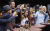 Big Kenny, Chris Soules and contestants Kaitlyn, Britt and Whitney raise a pint of beer on their group date. Photo: ABC