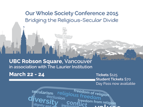 This Vancouver conference will look at the purpose of
secularism and its limits. In an era when many people see religion largely as a source of conflict, what is the role of religion and spirituality in cultural reconciliation?.