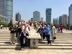 China Tour 2015 group in People's Square in Shanghai