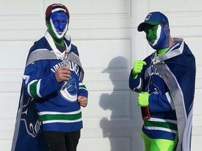 Brandon Stevenson and Zack Skrobotz paid $1,000 for counterfeit tickets to Game 4 in Calgary.