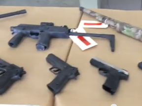 Some of the firearms seized by VPD in Project Trooper