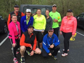 After conquering Campbell Valley Park's trails on Saturday morning, some of the runners in the Langley Sun Run InTraining group posed for final photos. Next weekend they'll be in Vancouver taking part in the 31st annual 10K road race.