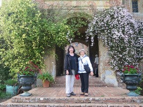 Barbara Moyer and Arlene MacPhail at Sissinghurst