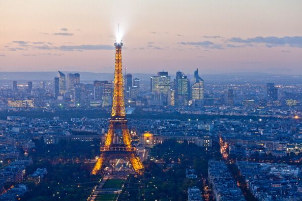 [UNVERIFIED CONTENT] The Paris skyline and the Eiffel Tower during the blue or magic hour.