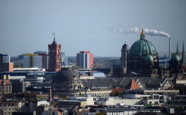 Berlin's skyline with its landmark the Berlin Cathedral (Berliner Dom) and the Red City Hall is pictured on October 13, 2012 in Berlin. AFP PHOTO / JOHANNES EISELE        (Photo credit should read JOHANNES EISELE/AFP/GettyImages)