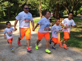 Colourful, fun and friendly best described this family unit as they took part in Saturday's inaugural Latin Family Run in Burnaby's Central Park. More than 300 runners took part in 3K and 5K races, promoting the theme of Family: Together we are stronger! The event highlighted the importance of healthy living and community bonding.