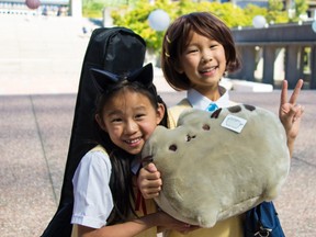 Cosplay contest winners: Madelyn (7) & Kiera (9) Lee at the Summer Festival by SFU Anime, Burnaby 2015