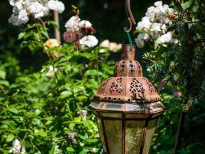 Decorative lantern in Burke-Wilson garden