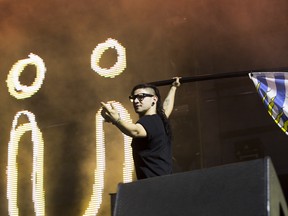 Jack U wraps up the EDM party at Bass Camp at the Pemberton Music Festival, July 19, 2015. (Mark Yuen/PNG)