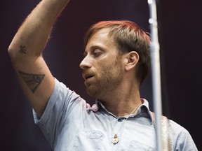 American rock duo, The Black Keys lead singer and guitarist Dan Auerbach performs the closing act on the Pemberton Stage on July 17, 2015. (Mark Yuen/PNG)
