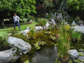 Nick Sueyoshi in his riverbed garden on the west side of Vancouver