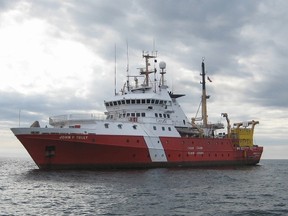 Canadian Coast Guard research ship John P. Tully. Credit: www.ccg-gcc.gc.ca