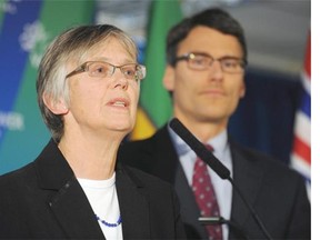 Former city manager Penny Ballem with Vancouver Mayor Gregor Robertson [ Jason Payne, PNG Files]