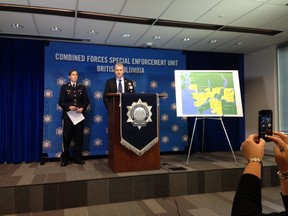 CFSEU Chief Kevin Hackett speaks at news conference