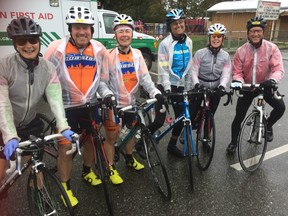 Rain didn't spoil the adventure for cyclists taking part in Saturday's third annual MEC Langley Century Ride. Participants took part in 100K and 60K rides that started and finished at the Fort Wine Company in Glen Valley.