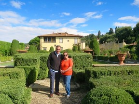 Surendra and Kirti Patel at Villa Gamberaia in Settignano