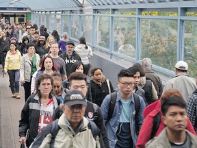 It doesn't matter if you're Korean, Chinese, South Asian, Filipino, white or black, there is no place in Metro Vancouver you're more likely to bump into someone of another ethnicity than in Burnaby. Sun data confirms it. (Photo: Metrotown Skytrain station.)
