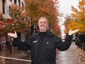 Bill Stephen with trees in Gastown