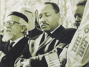"The situation of a person immersed in the prophets' words is one of being exposed to a ceaseless shattering of indifference, and one needs a skull of stone to remain callous to such blows," wrote Abraham Joshua Heschel, seen here with Martin Luther King. {Photo: Jewishcurrents.org}