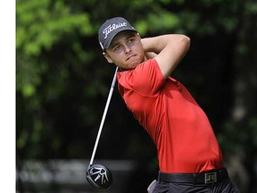 Surrey’s Adam Svensson during the PC Financial Open at Point Grey Golf Club in Vancouver last May. (Mark van Manen, PNG)